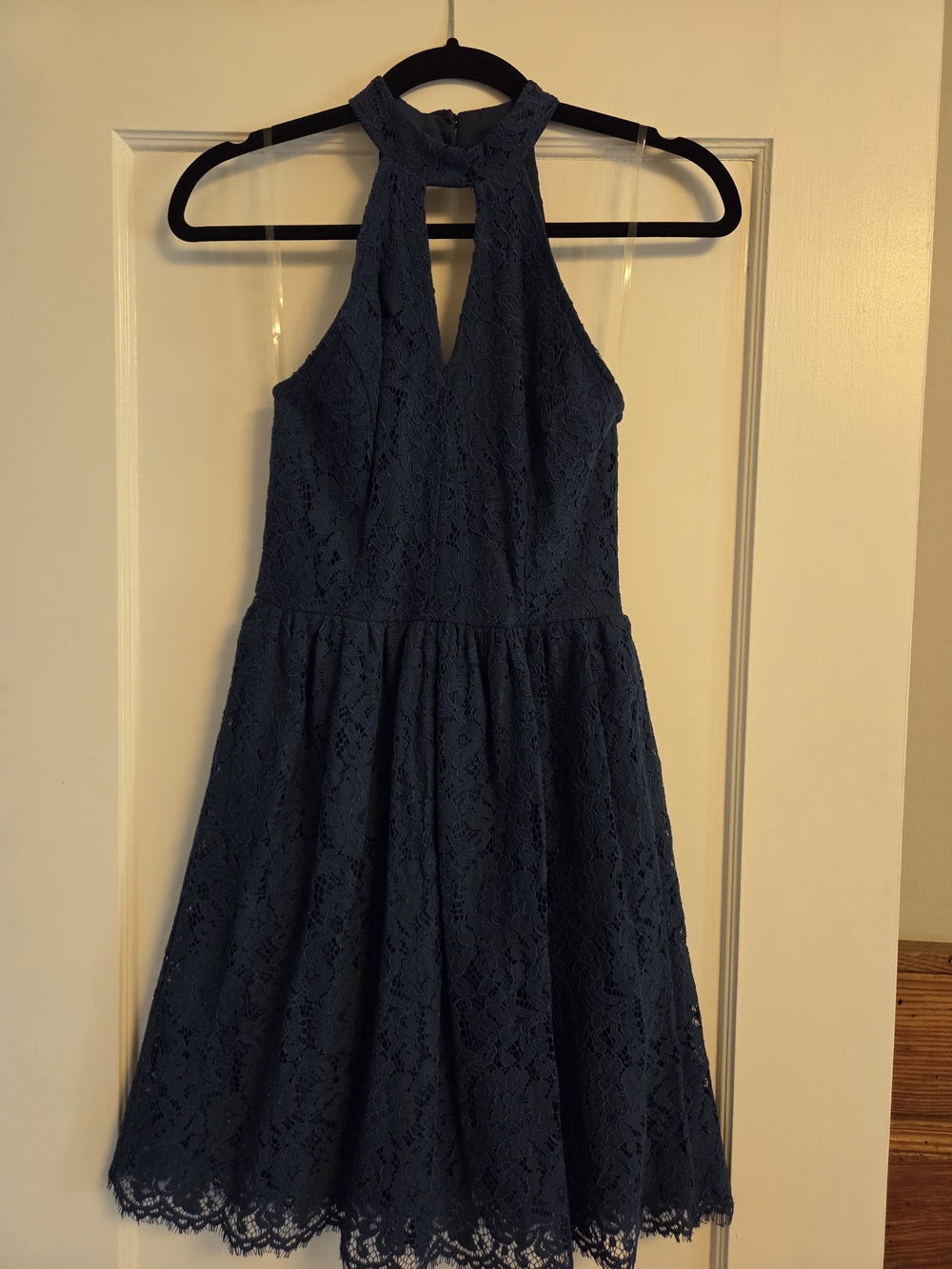 Altar'd State Navy Lace Halter Dress Sz Xs